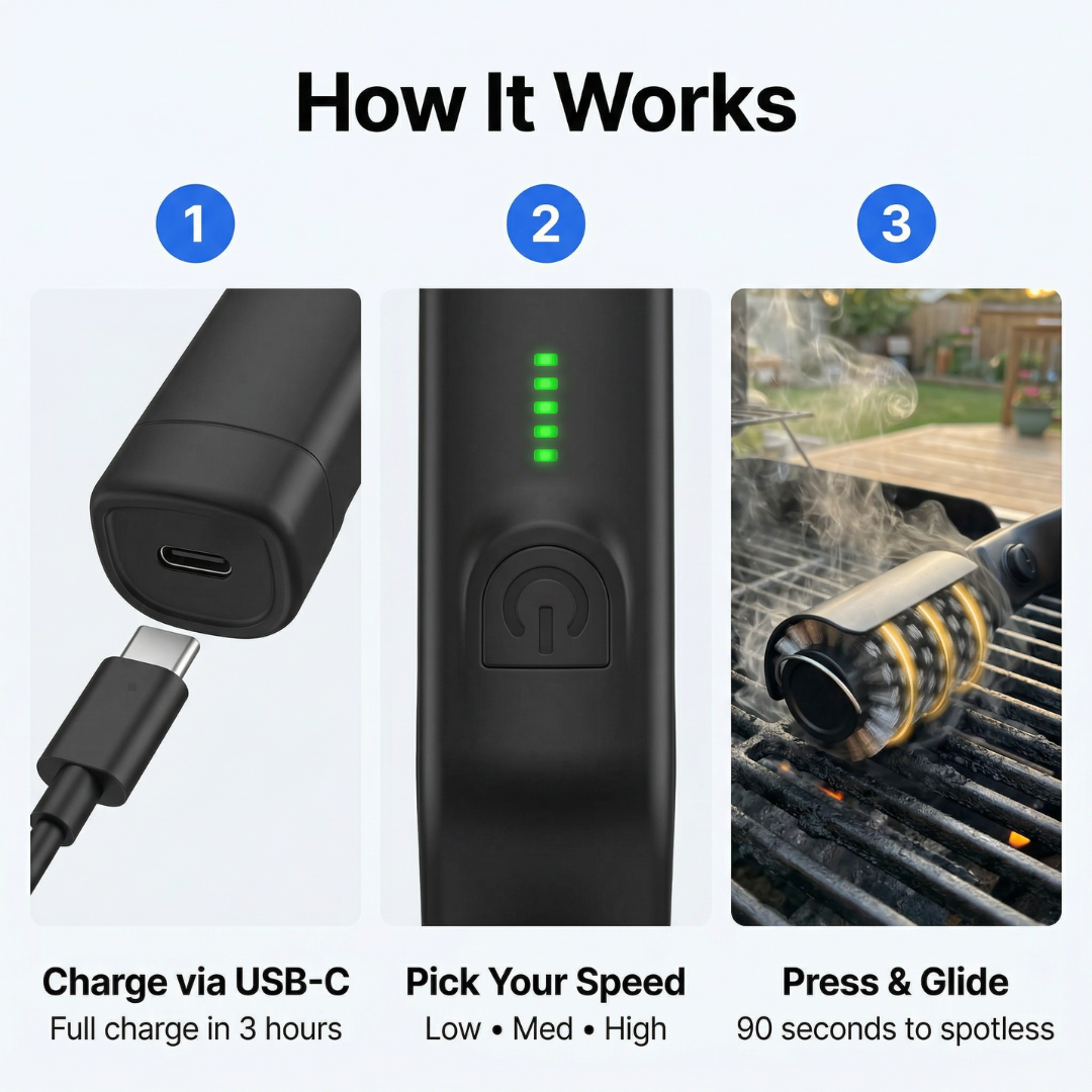 The CharBuster - Electric Grill Brush