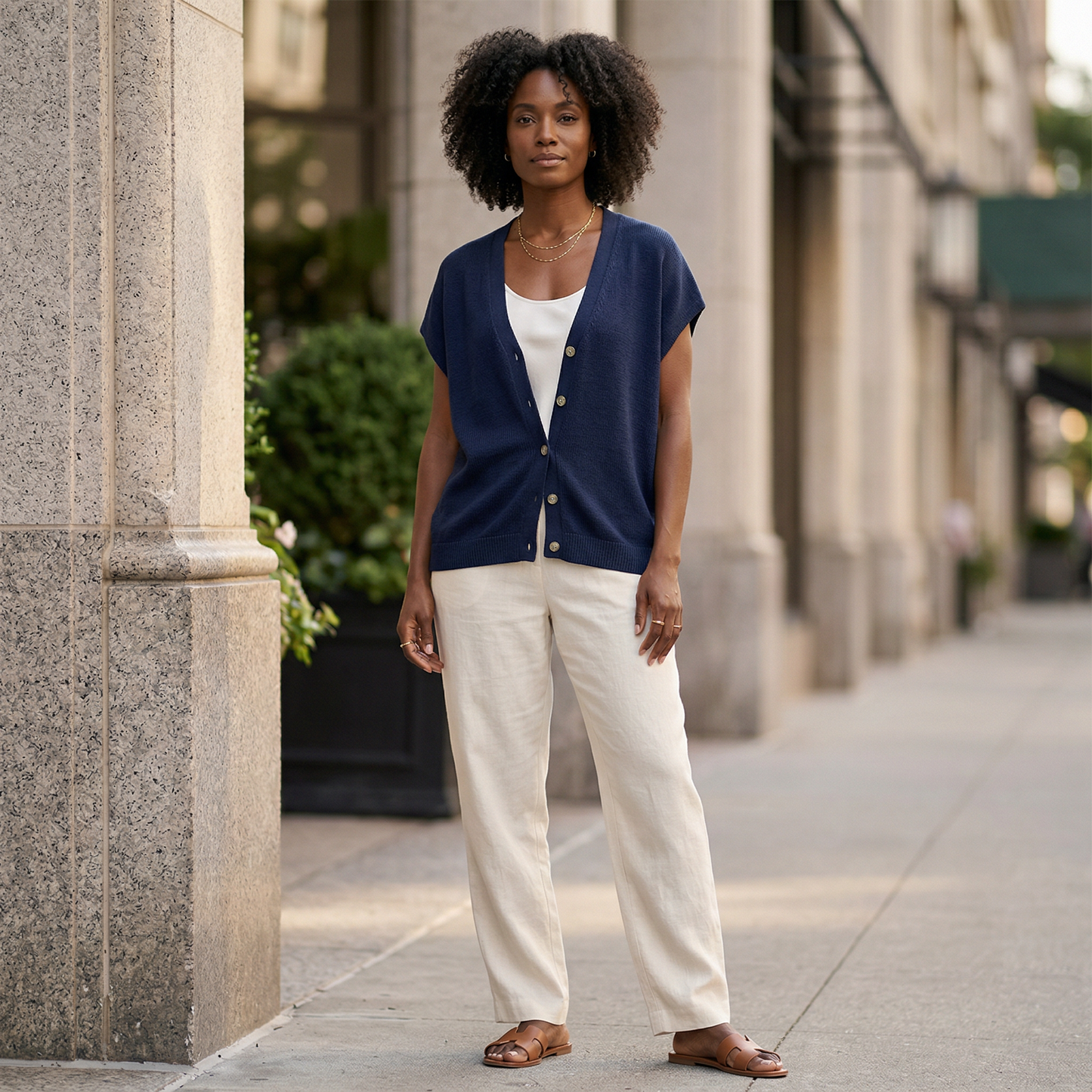 The Effortless Layer™ - Short Sleeve Knit Cardigan
