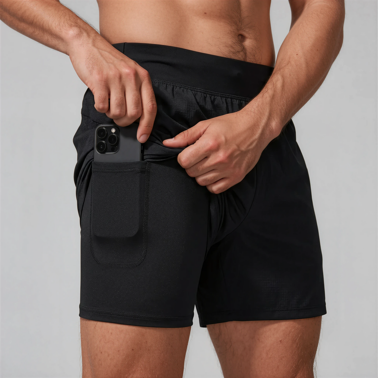 The Endurance Short: 2-in-1 Built-In Belt Marathon Shorts